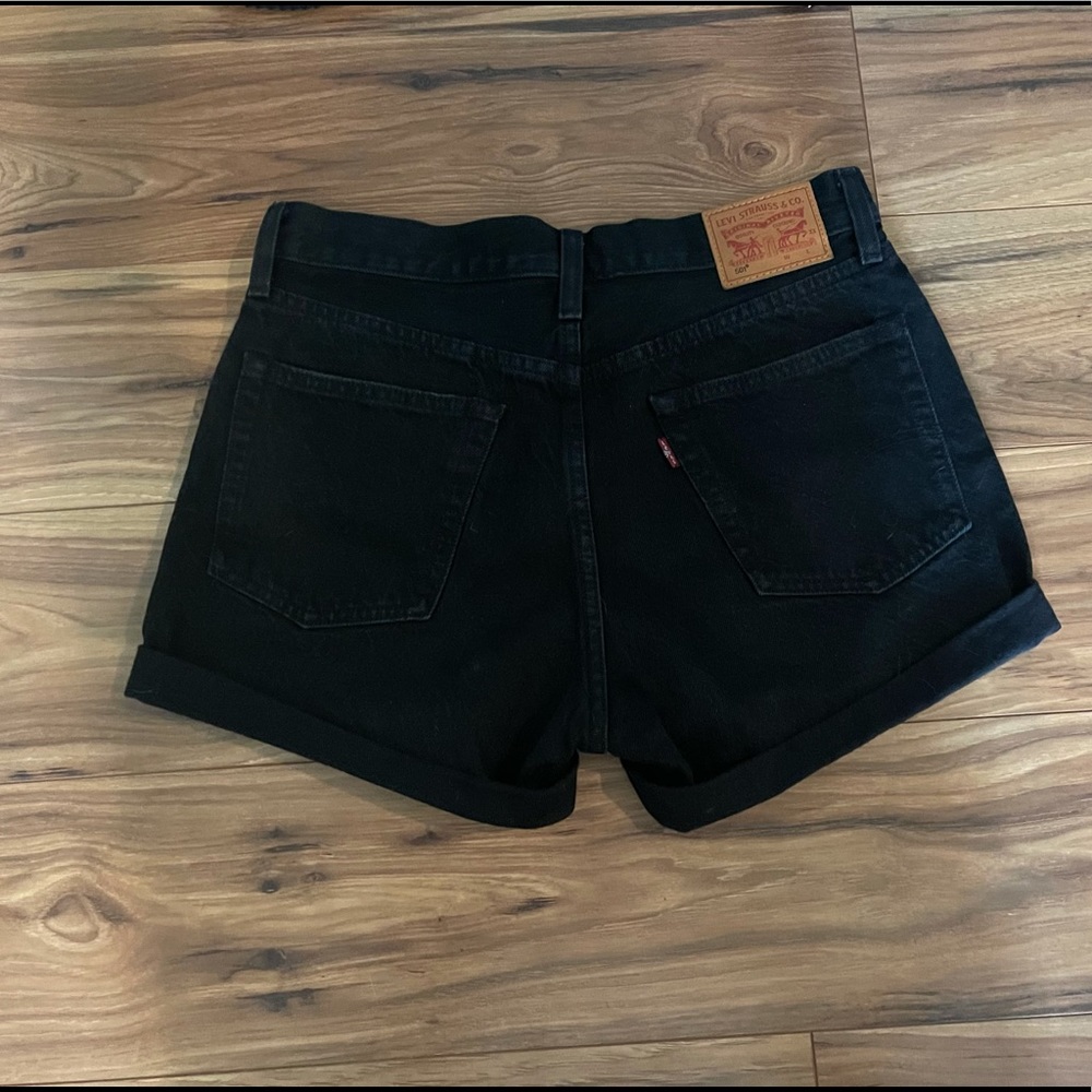 Levi’s black jean shorts
